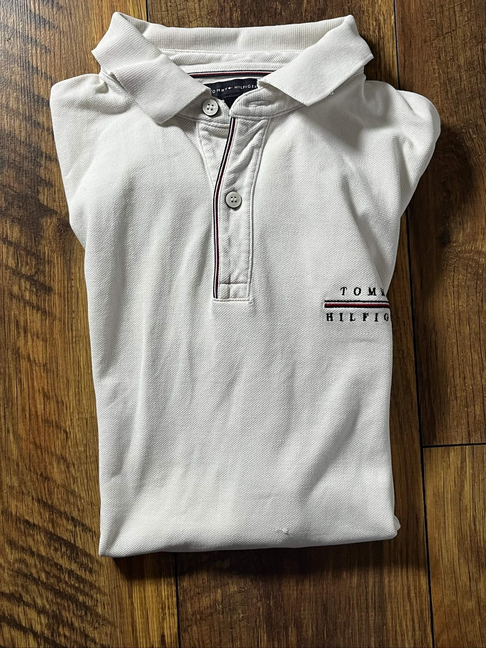 Slim fit white cotton polo - Tommy Hilfiger - size M - Satisfactory – photo 17